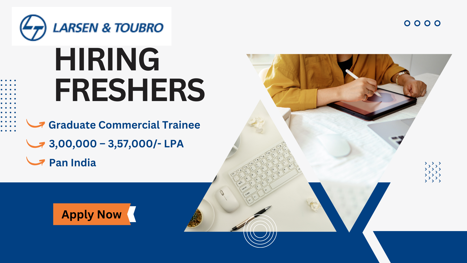 NEW JOBS UPDATES L&T Hiring Freshers 2024 Graduate Commercial